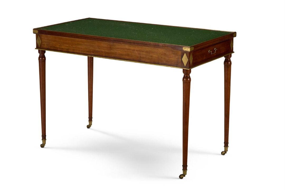 A LOUIS XVI BRASS-MOUNTED MAHOGANY TRIC TRAC TABLE, LATE 18TH CENTURY - Image 2 of 5