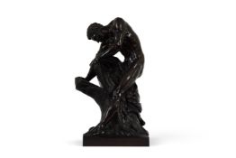 AFTER JACQUES-EDME DUMONT (1761-1844), A BRONZE OF MILO OF CROTON, 19TH CENTURY