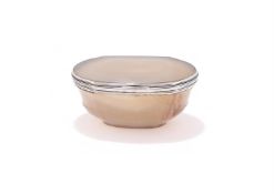A GEORGE III SILVER MOUNTED AGATE BOX