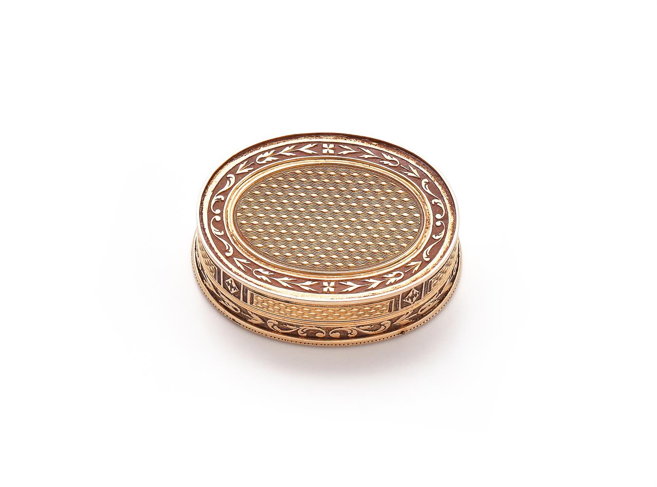 A FRENCH GOLD AND MICROMOSAIC OVAL VINAIGRETTE - Image 4 of 4