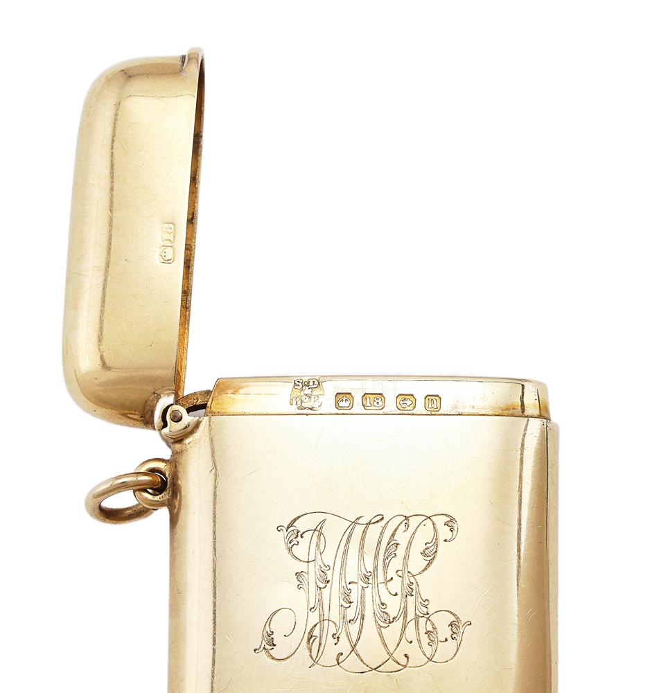 AN 18 CARAT GOLD VESTA CASE - Image 3 of 3