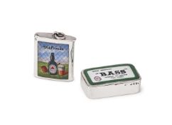 AN EDWARDIAN SILVER AND ENAMEL VESTA CASE