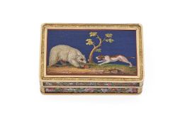 A 19TH CENTURY ITALIAN MICROMOSAIC GOLD BOX