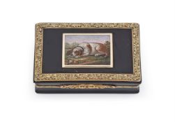 Y A TORTOISESHELL, GOLD AND MICROMOSAIC BOX