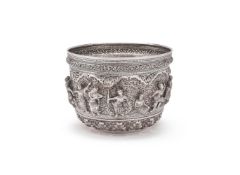 A BURMESE SILVER BOWL