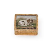 AN EARLY 19TH CENTURY MICROMOSAIC VINAIGRETTE