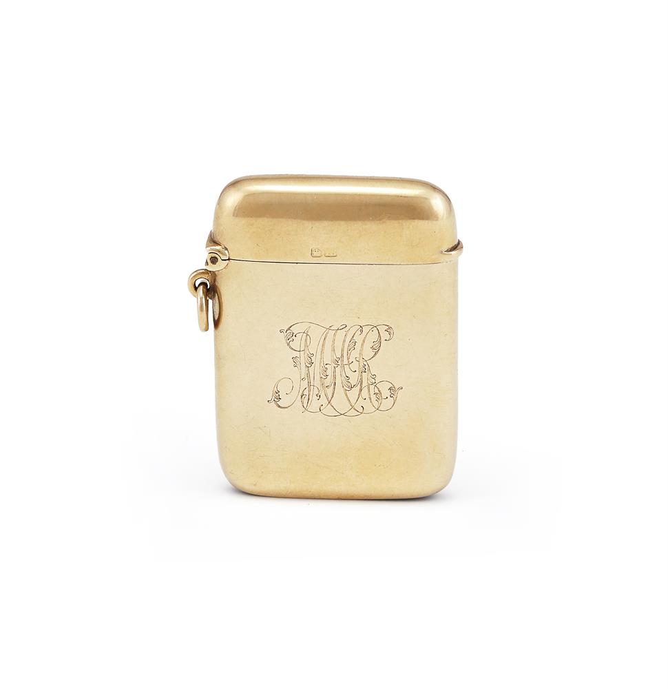 AN 18 CARAT GOLD VESTA CASE - Image 2 of 3