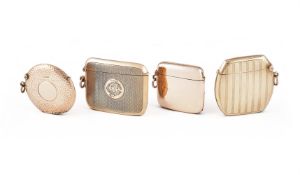 FOUR 9 CARAT GOLD VESTA CASES