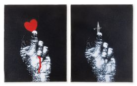 λ Nick Walker (b.1969), Hand and Blade & Hand and Heart