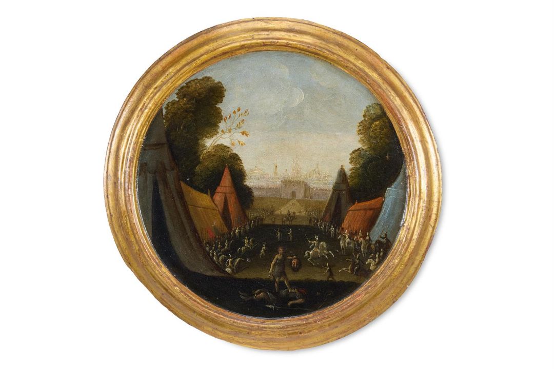 VENETIAN SCHOOL (17TH CENTURY), A SET OF FOUR TONDOS: DAVID AND GOLIATH; - Image 2 of 9