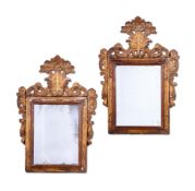 A PAIR OF GILTWOOD MIRRORS, ITALIAN, LATE 18TH CENTURY