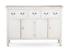 A NORTH EUROPEAN WHITE PAINTED PINE SIDE CABINET,19TH CENTURY
