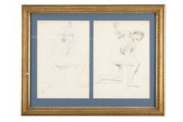 ITALIAN SCHOOL (19TH CENTURY), TWO STUDIES OF KNEELING MALE NUDES