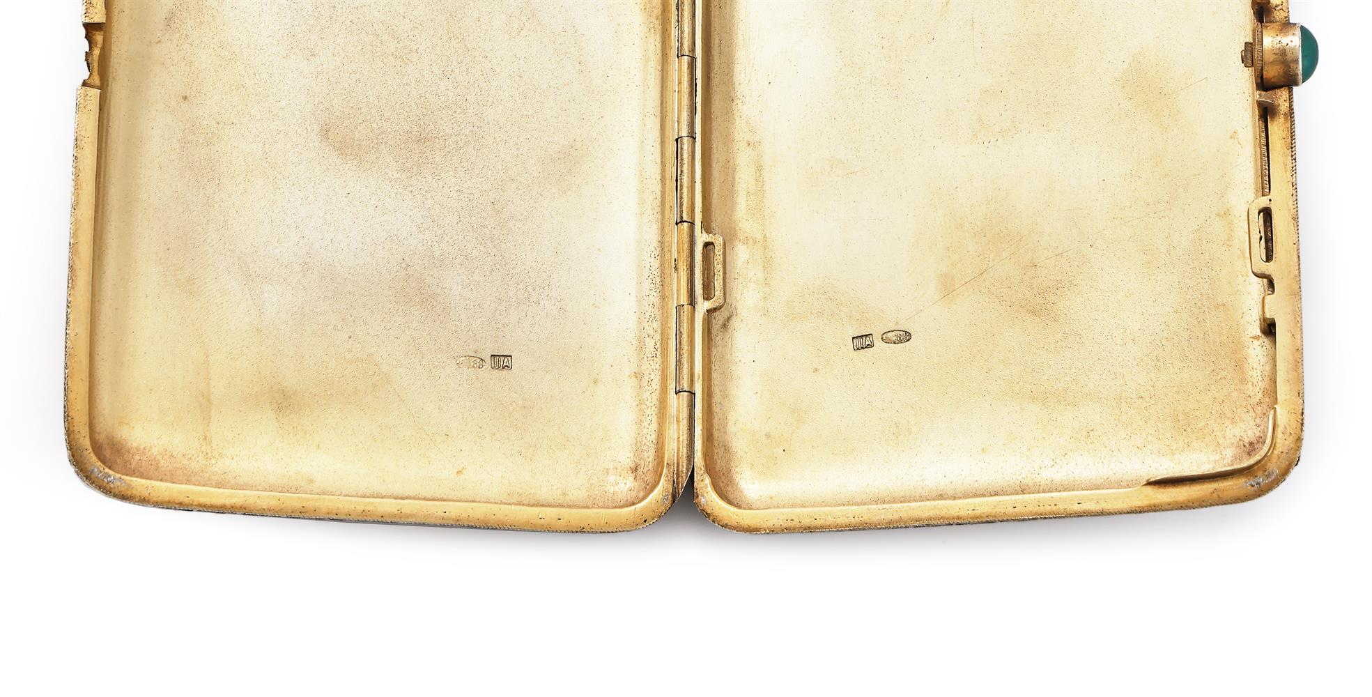 11TH ARTEL, A RUSSIAN SILVER GILT AND CLOISONNÉ ENAMEL CIGARETTE CASE - Image 3 of 3