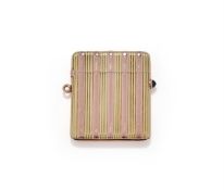 FABERGÉ, A TWO COLOUR GOLD VESTA CASE
