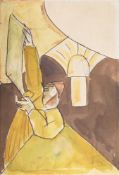λ DAVID BOMBERG (BRITISH 1890-1957), STUDY FOR THE PALESTINE RESTORATION FUND POSTER