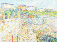 λ RONALD MORTON (BRITISH 1918-?), COASTAL LANDSCAPE, PLYMOUTH HOE
