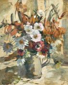 λ DOROTHEA SHARP (BRITISH 1874-1955), DAISIES AND LILIES IN A JUG
