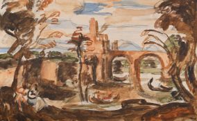 λ DUNCAN GRANT (BRITISH 1885-1978), CLASSICAL LANDSCAPE