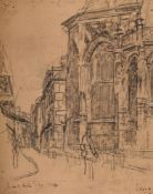 WALTER SICKERT (BRITISH 1860-1942), LA RUE DU MORTIER D'OR, DIEPPE