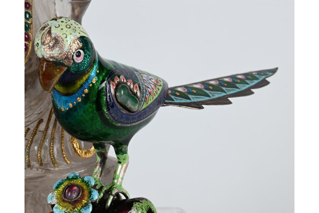 A GROUP OF FIVE INDIAN ENAMEL OBJECTS, 20TH CENTURY - Image 3 of 3