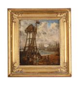 FOLLOWER OF JOHN CONSTABLE, ON THE SHORE OF THE THAMES