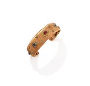 BUCCELLATI, A RUBY AND SAPPHIRE CUFF