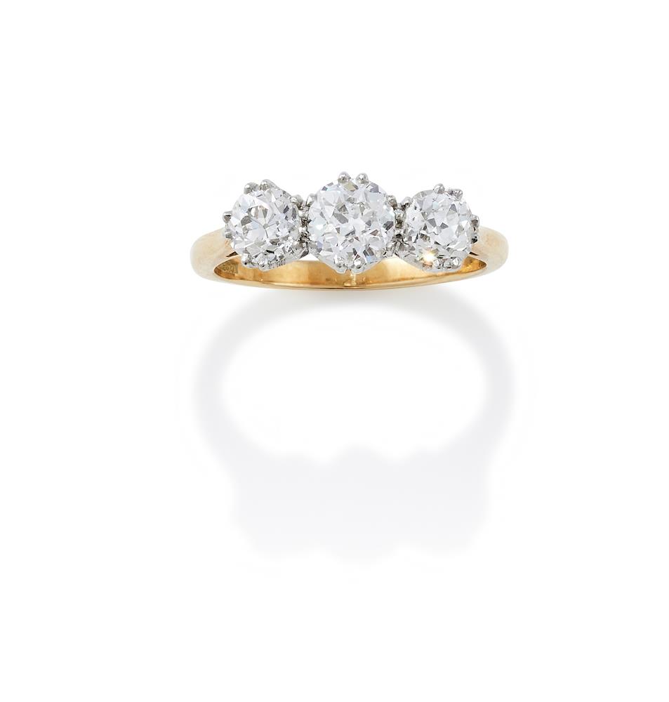 A DIAMOND THREE STONE RING