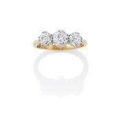 A DIAMOND THREE STONE RING