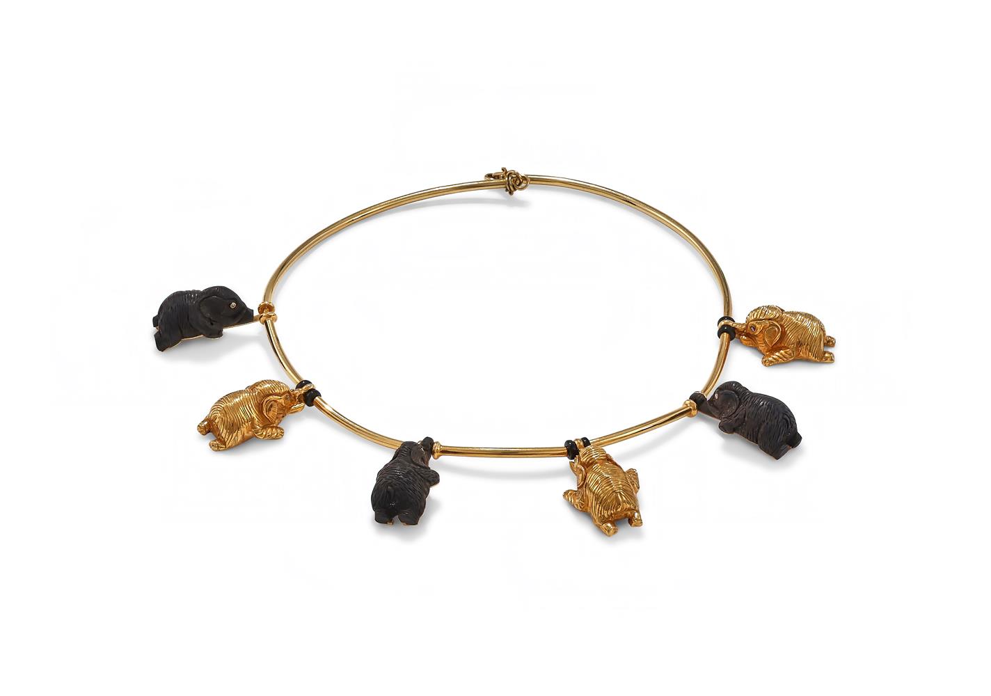 Y A WOOD AND DIAMOND NECKLACE - Image 2 of 2