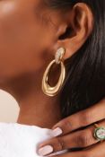 CARTIER, A PAIR OF DIAMOND SET EARRINGS