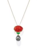 Y A GEM SET PENDANT