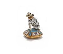 A RARE LATE 17TH CENTURY ENAMEL AND HARDSTONE FOB SEAL