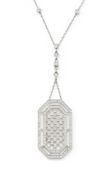 TIFFANY & CO., A DIAMOND SET 'VOILE' PENDANT
