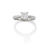 A DIAMOND SINGLE STONE RING