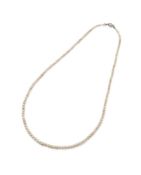 A SEED PEARL AND PEARL NECKLACE