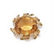 MORONI, A CITRINE BROOCH