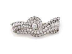 J.E.CALDWELL, AN ART DECO DIAMOND BROOCH