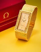 OMEGA, DE VILLE, REF. 8269, AN 18 CARAT GOLD BRACELET WATCH