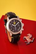 GIRARD PERREGAUX, FERRARI 250 GT, REF. 8020, A MATT STEEL CHRONOGRAPH WRISTWATCH WITH DATE