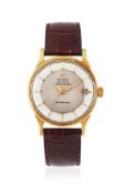 OMEGA, CONSTELLATION, REF. 168.005, A GOLD CAPPED WRISTWATCH WITH PIE PAN DIAL AND DATE