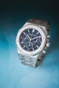AUDEMARS PIGUET, ROYAL OAK, A STAINLESS STEEL CHRONOGRAPH BRACELET WATCH WITH DATE