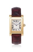 Y CARTIER, COLLECTION PRIVÉE, TANK, REF. 2484 E, AN 18 CARAT GOLD WRISTWATCH
