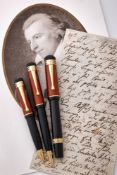MONTBLANC, WRITERS EDITION, FRIEDRICH SCHILLER, A LIMITED EDITION AUTOGRAPH THREE PEN SET