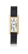 CARTIER, TANK ALLONGÉE, REF. 9611, AN 18 CARAT GOLD WRISTWATCH