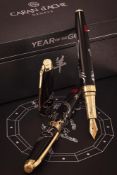 CARAN D'ACHE, YEAR OF THE GOAT, A LIMITED EDITION FOUNTAIN AND ROLLERBALL PEN