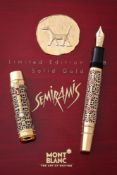 MONTBLANC, PATRON OF ARTS, SEMIRAMIS, 888, A LIMITED EDITION FOUNTAIN PEN