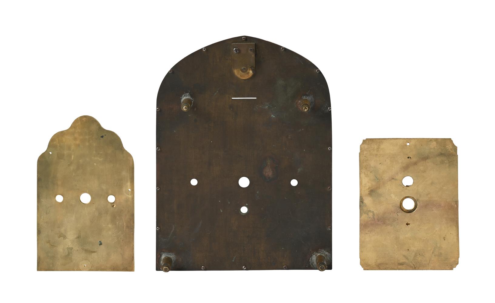 A VICTORIAN GILT AND SILVERED BRASS DIAL FOR A QUARTER-CHIMING BRACKET CLOCK - Image 2 of 2