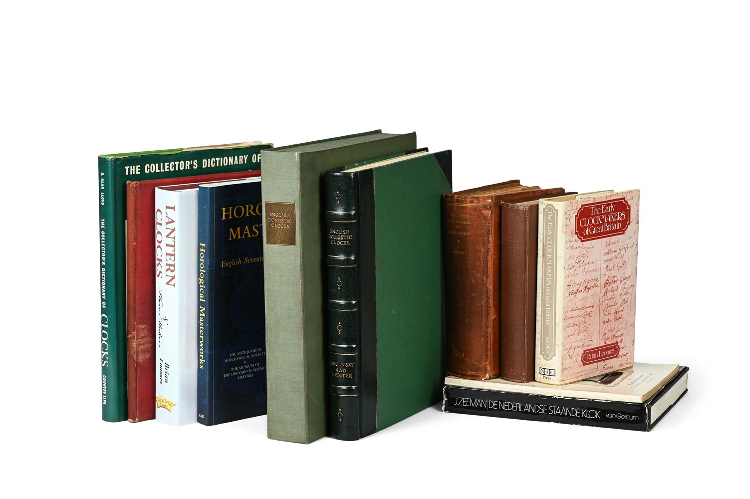 Ɵ HOROLOGICAL REFERENCE BOOKS WITH AN EMPHASIS ON ENGLISH CLOCKS - NINE VOLUMES: