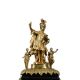 AN IMPRESSIVE GEORGE III GILT METAL MOUNTED MUSICAL AUTOMATON CENTRE SECONDS CALENDAR TABLE CLOCK - Image 3 of 7